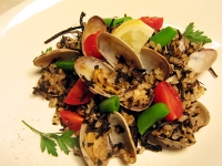 ひじきとあさりの玄米パエリア