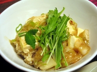 豆腐と菊芋のあんかけパワー丼