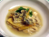 ふきのとうと豆腐の卵とじ