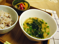 蒸し煮で作るみそ汁