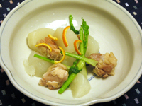 かぶと鶏肉の煮物