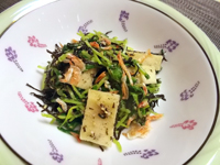 高野豆腐と豆苗の塩麹ナムル