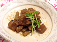 ごぼうとこんにゃくのピリ辛