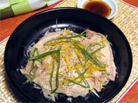 豚肉のゆず風味レンジ蒸し