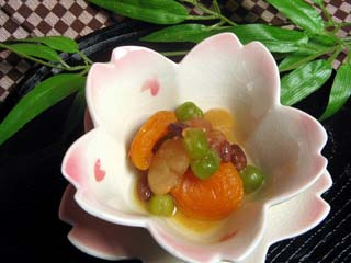 甘納豆とあんずのワイン煮