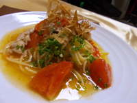 トマトのあんかけパスタ