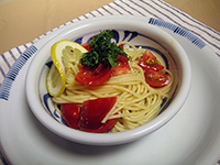 トマトの塩レモンパスタ