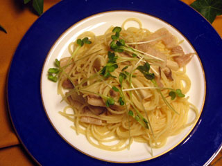 豚バラ肉のパスタ