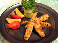 簡単！鶏ささみの香草パン粉焼き