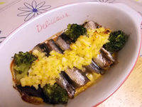 オイルサーディンのタルタル焼き