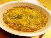 かぼちゃとひじきのチーズ焼き