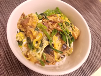サバ缶の卵とじ丼