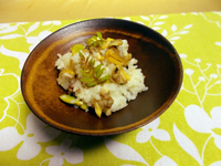 あさりとそら豆のご飯